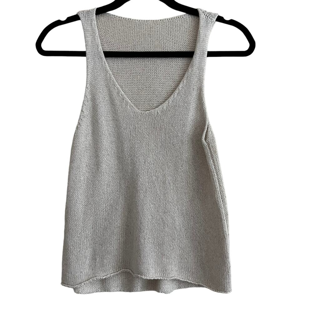 Brandy Melville Knit Linen Sleeveless Tank Sweater
